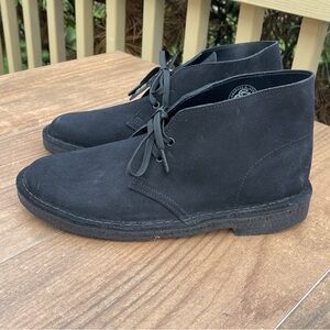 Clarks Men's Desert Chukka Boot Black Suede 9M